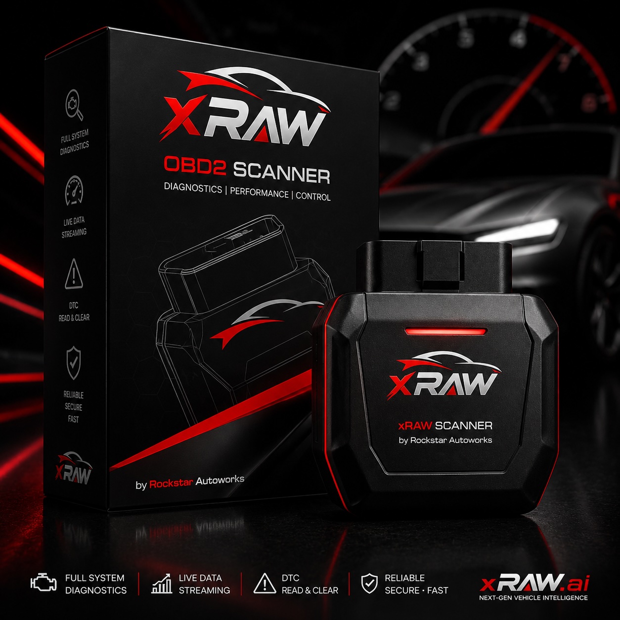 xRAW OBD Scanner device